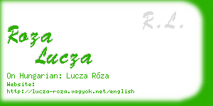 roza lucza business card